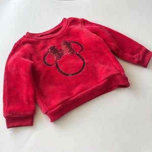 Disney Junior Red Minnie Mouse Fleece Sweatshirt